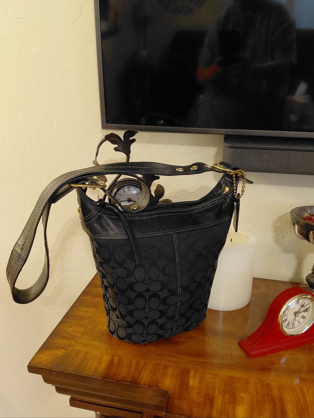 Coach Bleecker Signature Jacquard Duffle Style Bag # 11437